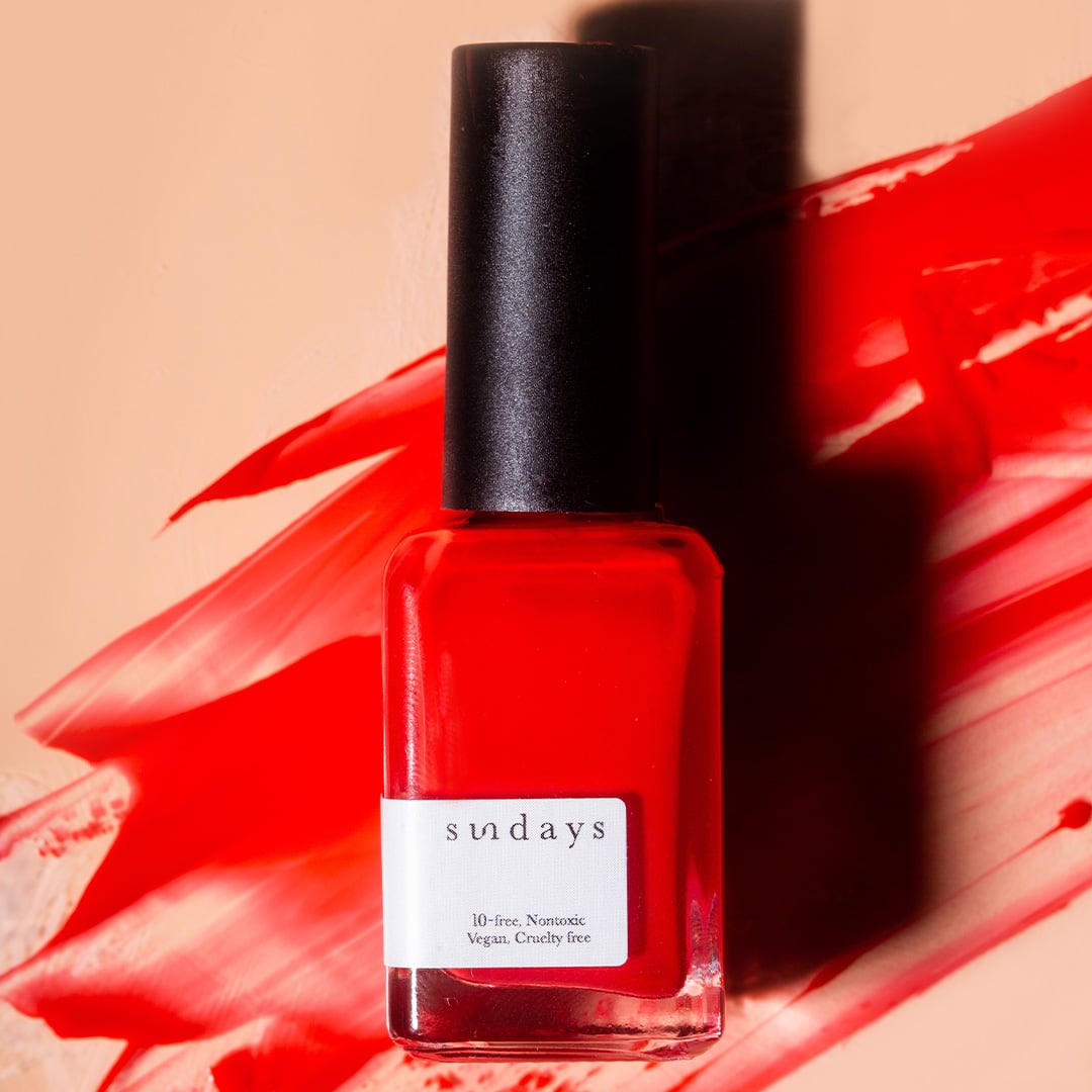 sundays Non-toxic Nail Polish in Ruby Red