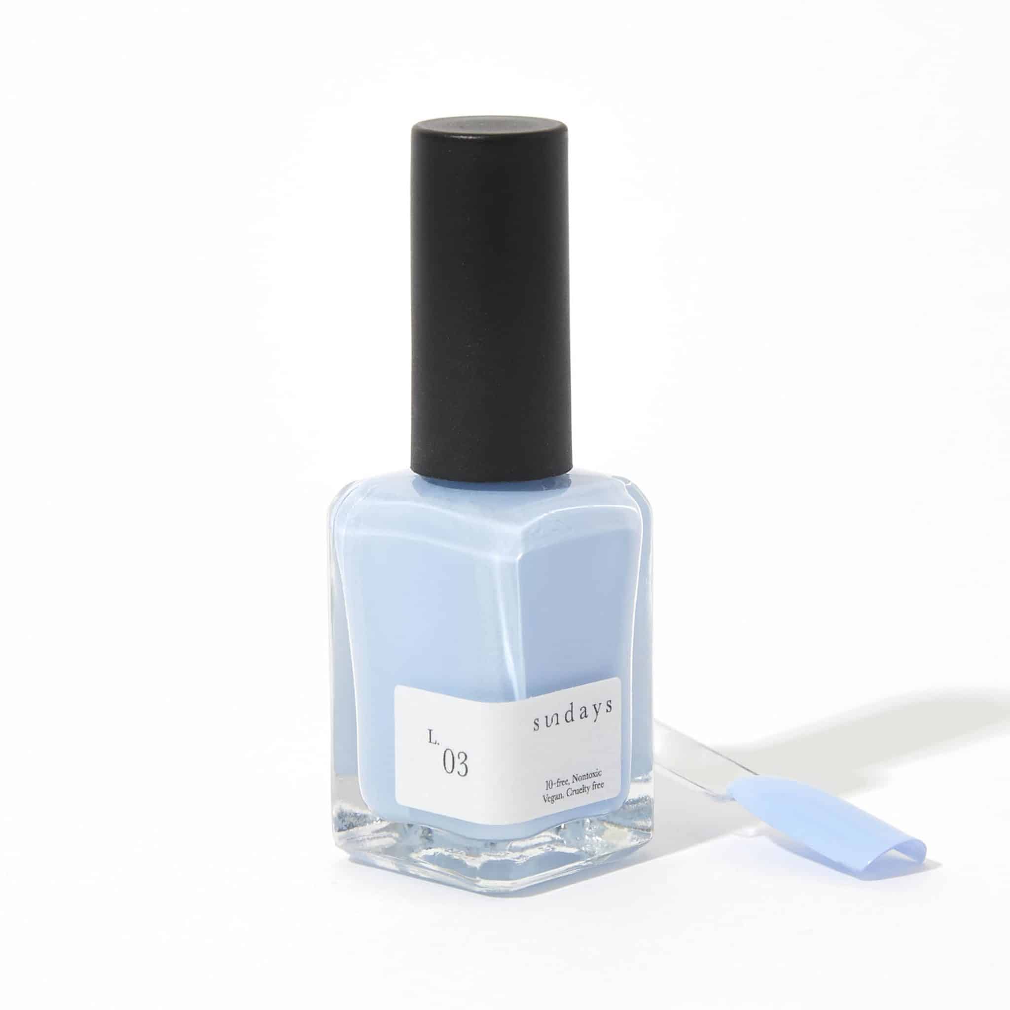 non-toxic nail polish in baby blue