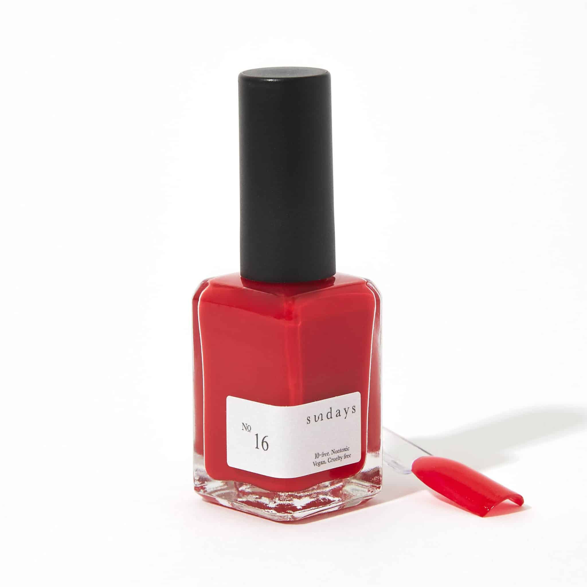 Non-toxic nail polish in red