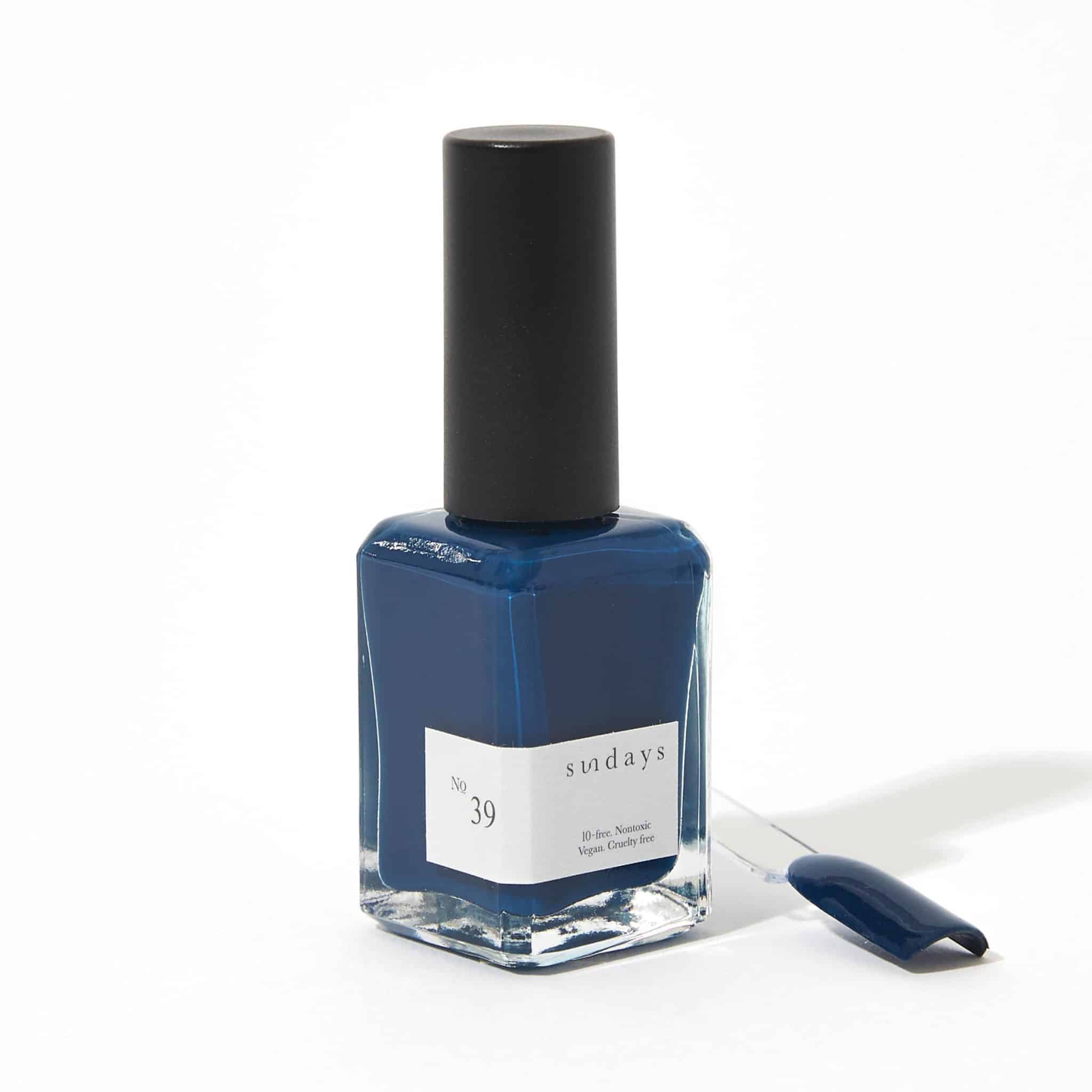 Non-toxic nail polish in indigo