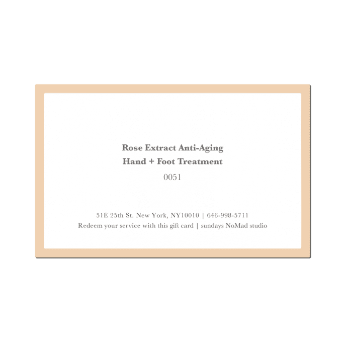 Service Gift Card : Rose Extract Anti-Aging Mani + Pedi Treatment