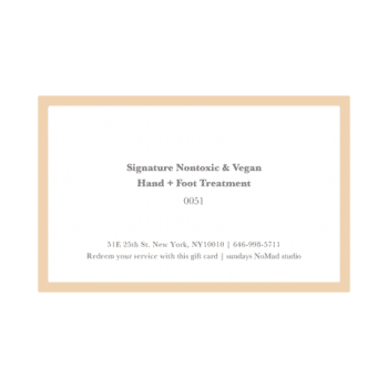 Service Gift Card : Signature Manicure + Pedicure