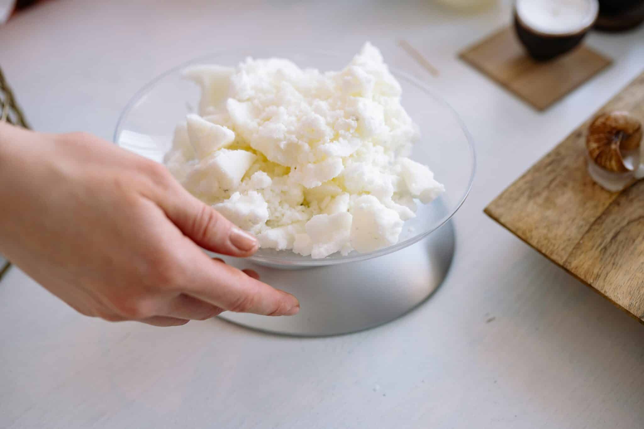 Wax cubes in melter