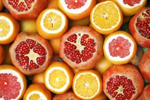 Oranges, grapefruits, and lemons