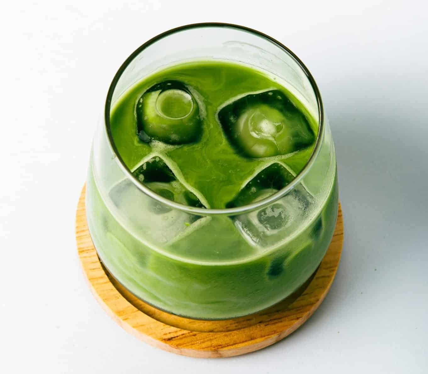 Iced matcha latte