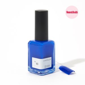 electric blue nail polish bottle